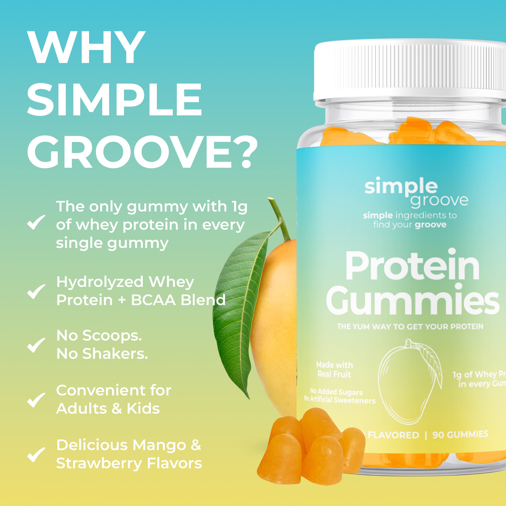 Protein Gummies | Mango | 90 count