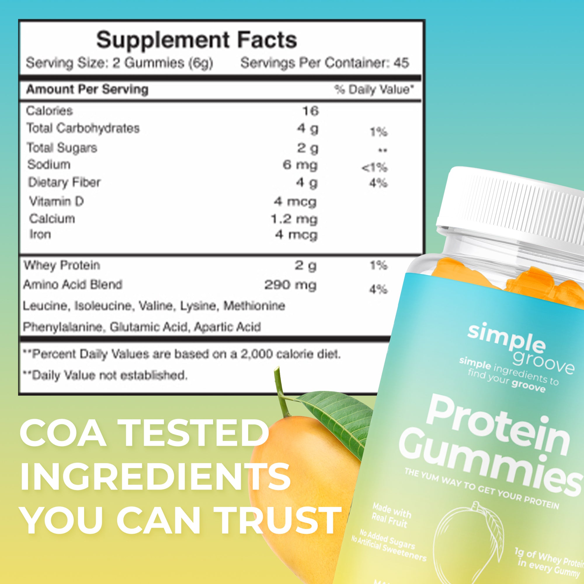 Protein Gummies | Mango | 90 count